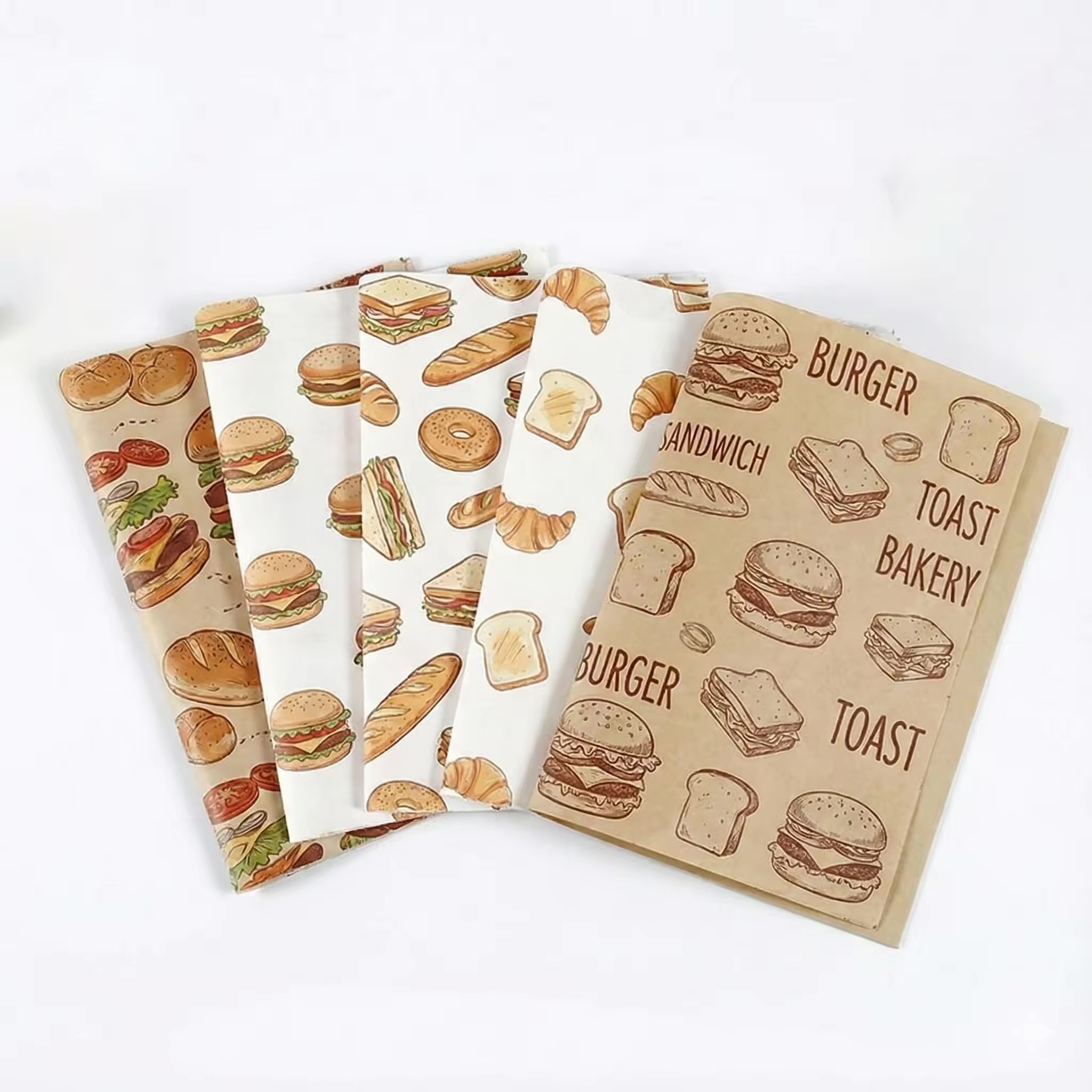 custom burger wrapping paper