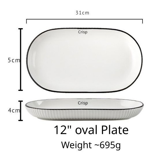 12" oval Plate
