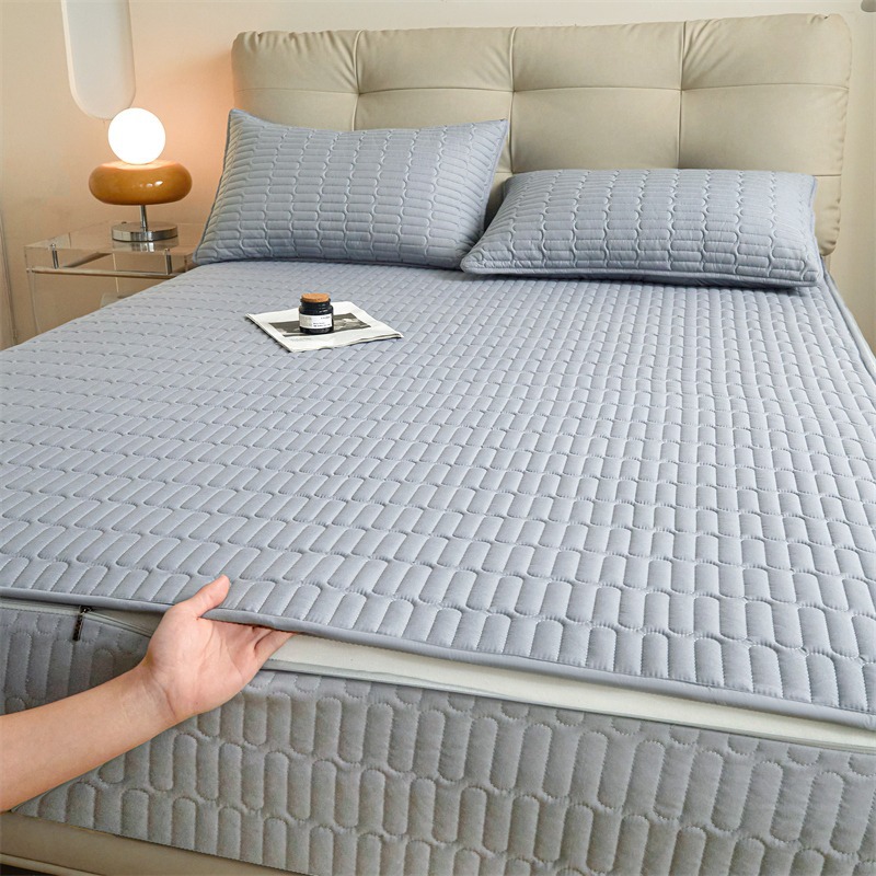 Bordure en coton bleu lac