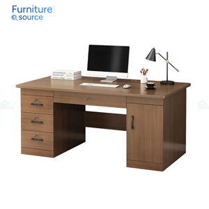 Escritorio DE OFICINA DE MADERA moderno, mesa ejecutiva de un solo cajón, mesa de oficina de diseño compacto para espacios pequeños - Product Image 1