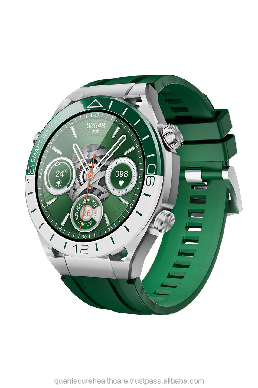 Silver + Green Silicone