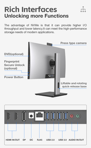 Juego de computadora de 27 pulgadas PC todo en uno para negocios, incluyendo juego de teclado y mouse computadora de escritorio todo en uno - Product Image 5