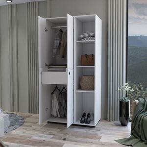 Boise phòng ngủ trắng armoire thanh lịch Trắng tủ quần áo cho phòng ngủ lưu trữ - Product Image 3