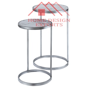 Último diseño Visionnaire contemporáneo de lujo oro Acero inoxidable apilable mesa de anidación mármol superior mesa de centro para la vida - Product Image 4