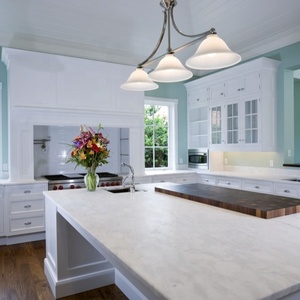 Modern Design Cloudy Carrara Quartz Slab <strong>3D</strong> Model Capable for Hotel Applications