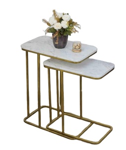 <strong>Rectangular</strong> <strong>Nesting</strong> <strong>Table</strong> Marble Top Handmade Solid Metal Frame Living Room Decorative Nordic Style Popular Design Coffee <strong>Tables</strong> - Product Image 1