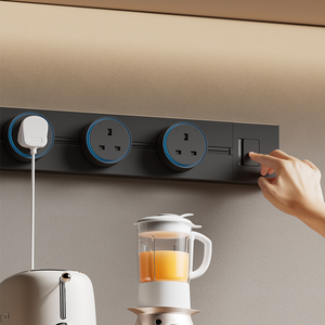 Con interruptor principal, enchufe de vía de apagado de un botón, enchufe de extensión de aleación de aluminio, enchufe multifunción de pared