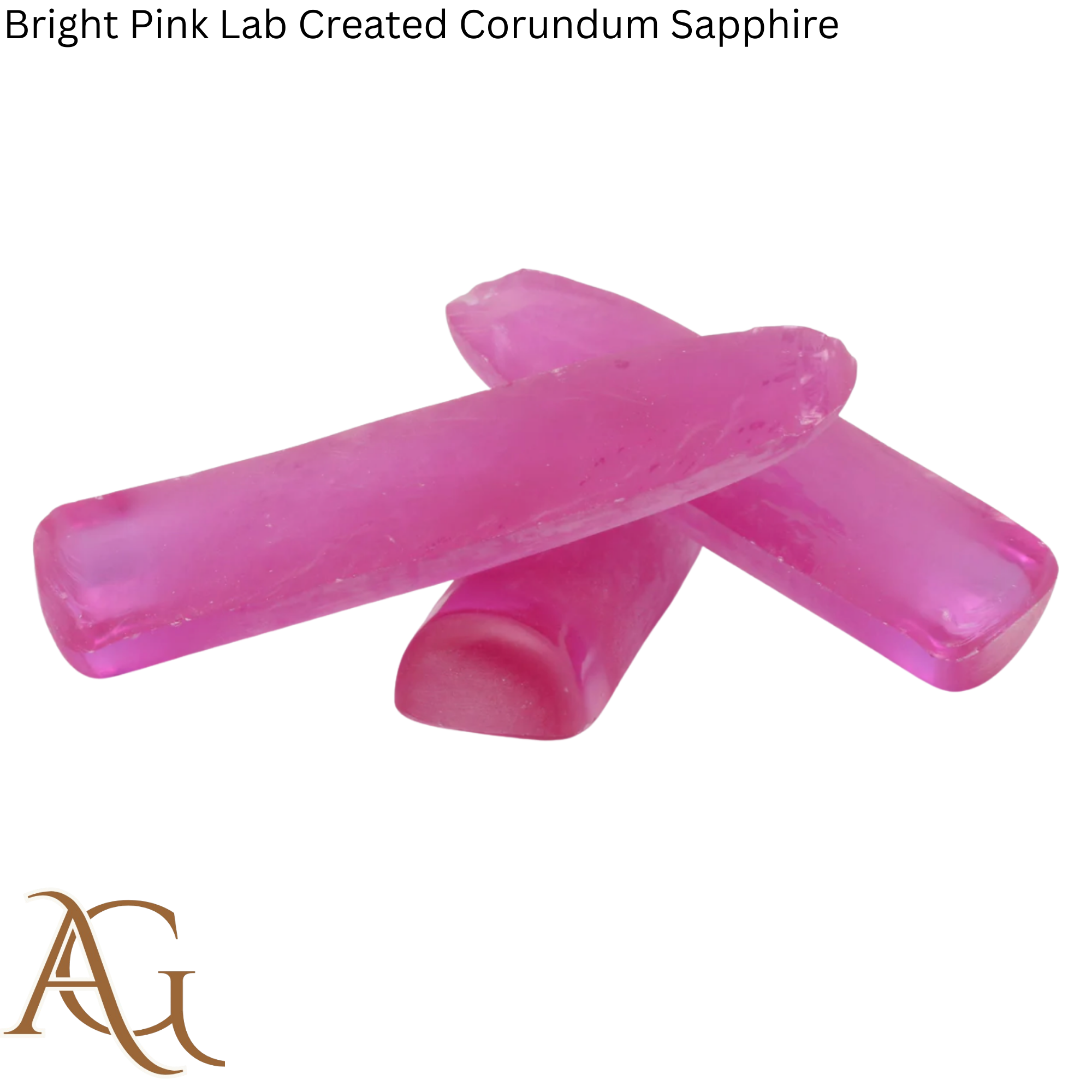 Saphir corindon de laboratoire rose vif