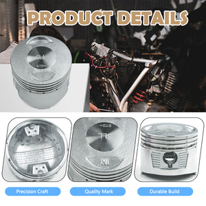 Rings motosiklet Piston kiti-komple motor Piston seti halkalar ve pimler, yüksek performanslı OEM değiştirme - Product Image 6