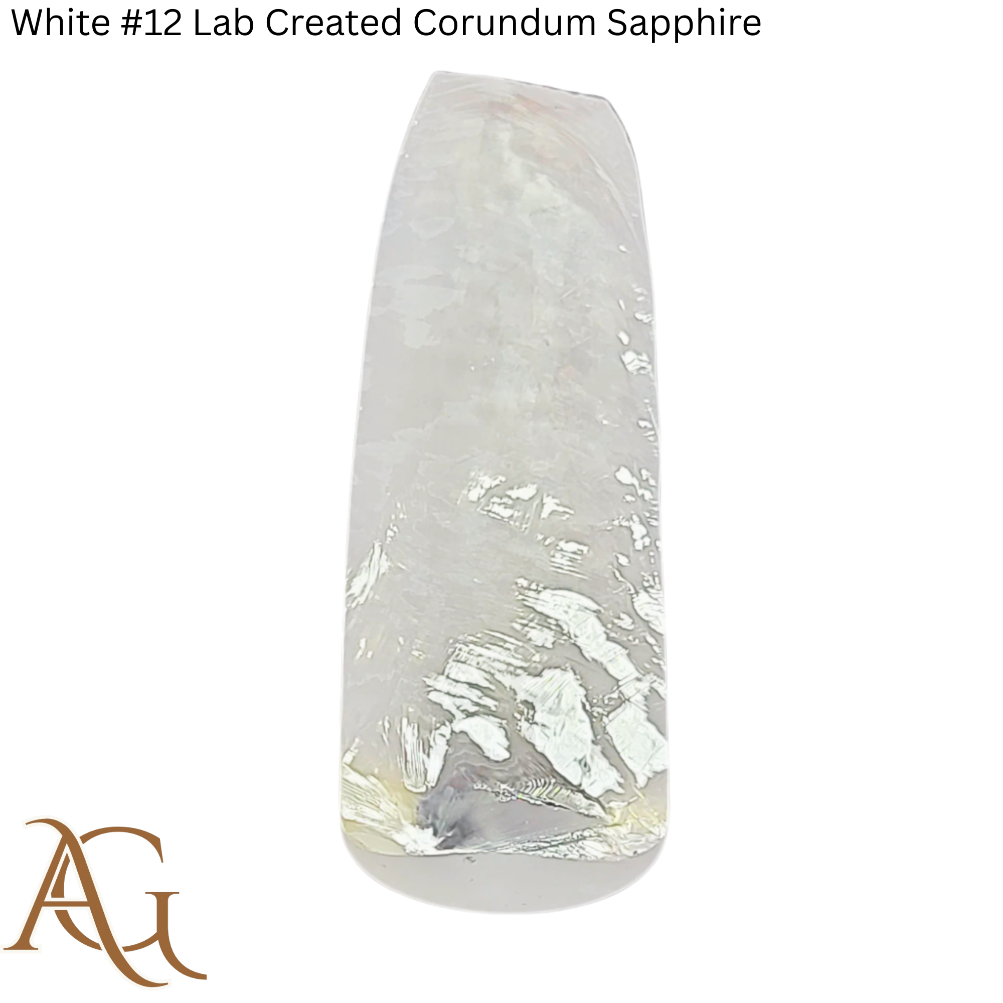 Blanc#12 Saphirs Corindon Créés en Laboratoire