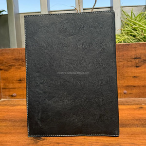 Nuevo diseño personalizado portafolio de cuero mecanizado a mano carpeta Padfolio de marca de cuero de vaca de negocios Padfolio carpeta organizador de cuaderno
