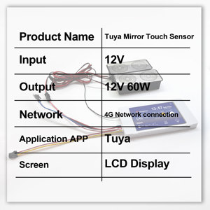 DC12V 60W Tuya Conexión de red inalámbrica Función de atenuación LED Sensor táctil de espejo - Product Image 6