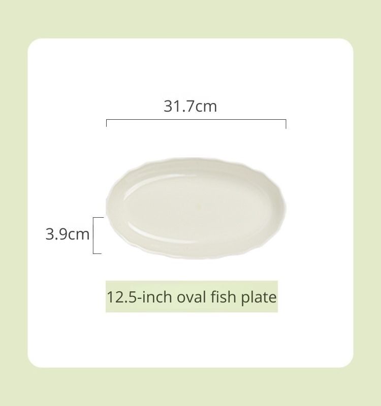 12" oval Plate