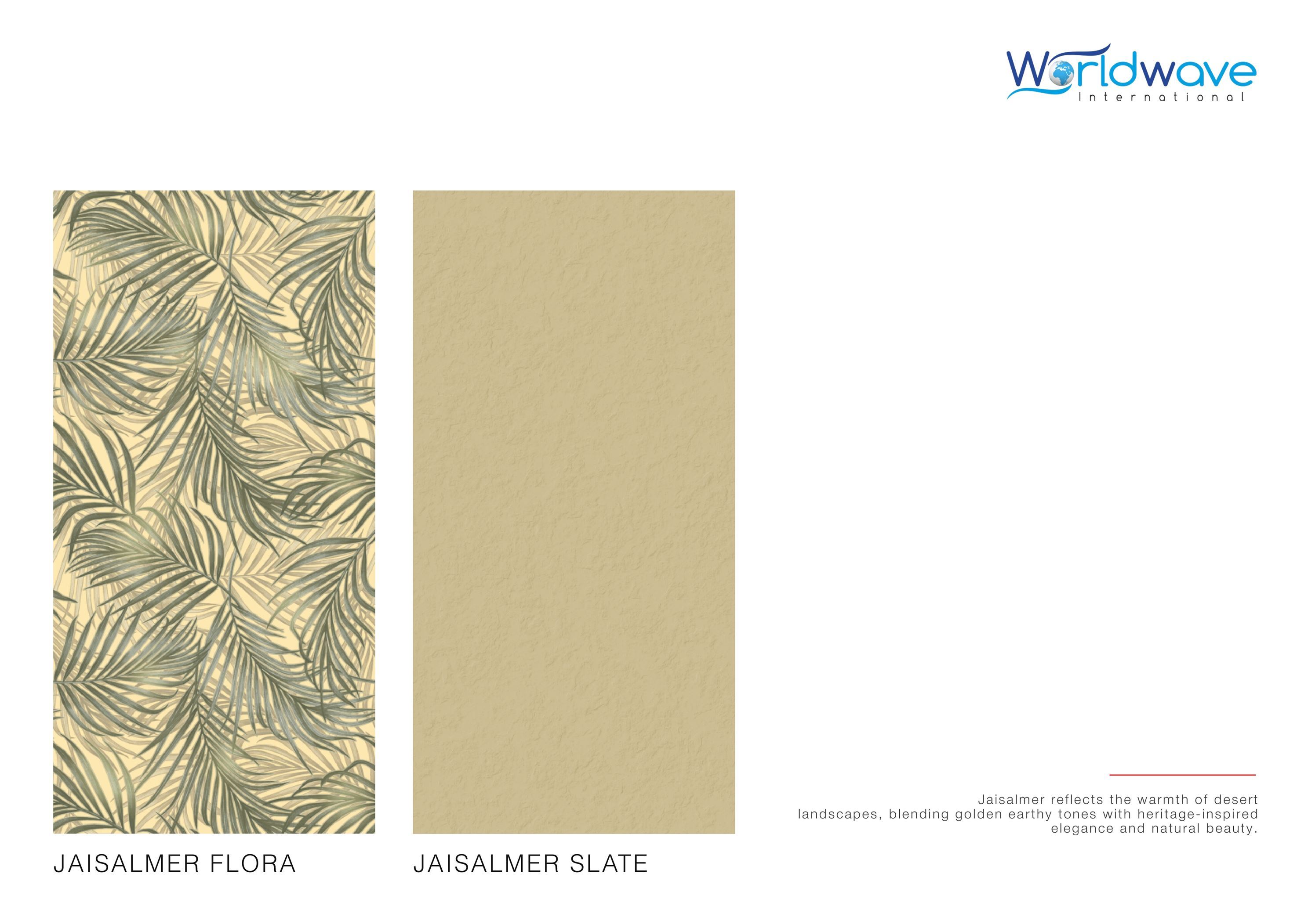JAISALMER FLORA Beige doré JAISALMER SLATE Beige sable