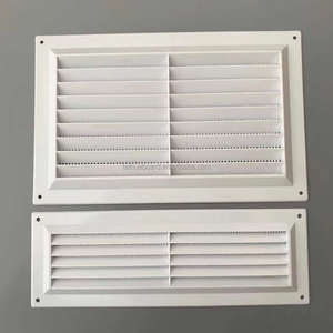 White Plastic Louvre <span class=keywords><strong>Air</strong></span> Ventilation Entlüftung gitter abdeckung White Fly Mesh