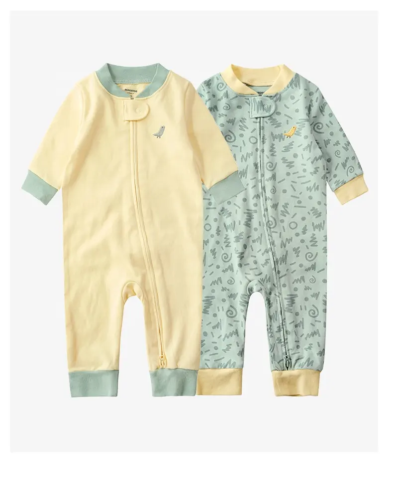 Pagliaccetti per bambini di alta qualità chiusura a cerniera a manica intera tuta per bambini pagliaccetto neonati neonati abbigliamento abbigliamento abito da notte