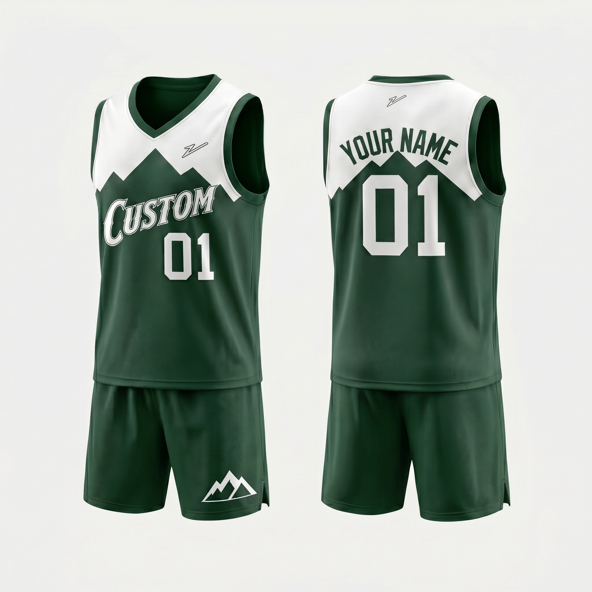 Green + White