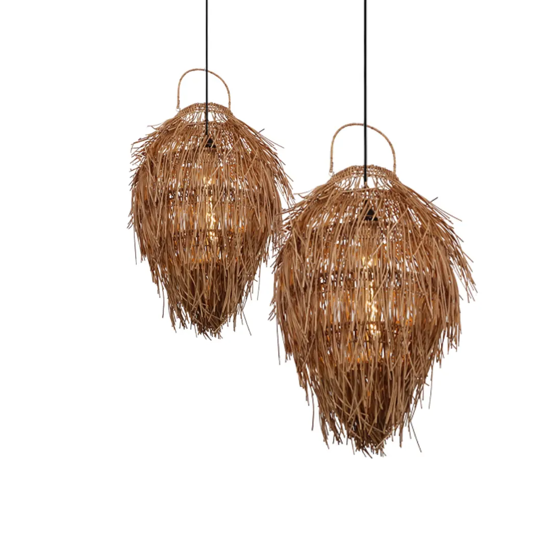 Goedkope Prijs Natuurlijke Milieuvriendelijke Rotan Boho Kroonluchters Rotan Hanglamp Voor Indoor Gemaakt In Vietnam