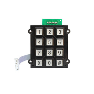 中国工业uart 12键矩阵金属键盘锌合金工业键盘，带银行atm机<span class=keywords><strong>USB</strong></span>接口