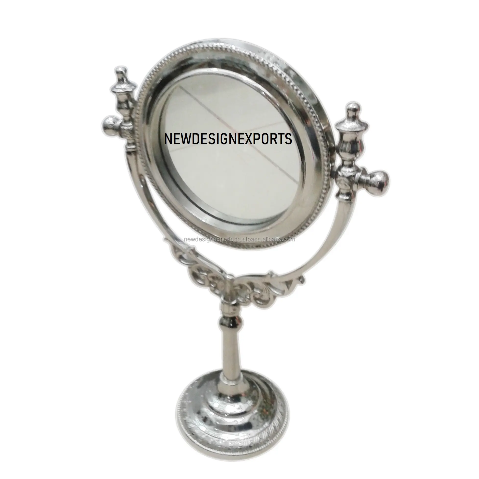Espejo de mesa de METAL y plata de primera calidad