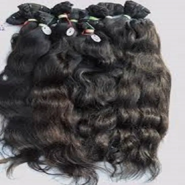 Cabello humano indio Remy sin procesar, pelo indio Virgen sin procesar