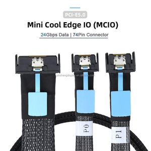 Hiệu suất cao PCIe Gen5 gen4 mcio Slim SAS U2 NVMe che chắn đồng kết nối cáp cho tính toán máy chủ OEM tích hợp - Product Image 4