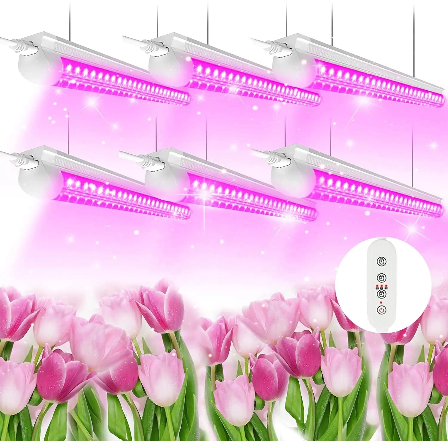 JESLED 4FT 40W LED 램프 성장 전체 스펙트럼 T8 LED 성장 조명 실내 식물을위한 전구 성장