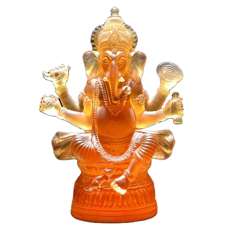 Bán Buôn Ấn Độ Elephant Thần Phật Trang Trí Elefantes Budismo Cao Cấp Liuli Ganesha Tượng