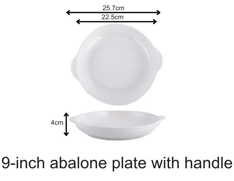 9-inch abalone Plate with handle