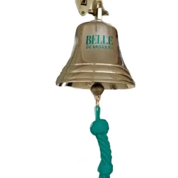 marine bell/bell marine/Indian brass bell brass antique silver bells with rope wall mounted nautical brass antique bells