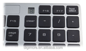 Teclado inalámbrico de tamaño completo de perfil bajo conmutable multidispositivo con operación de tijera numérica idiomas hebreo italiano - Product Image 2