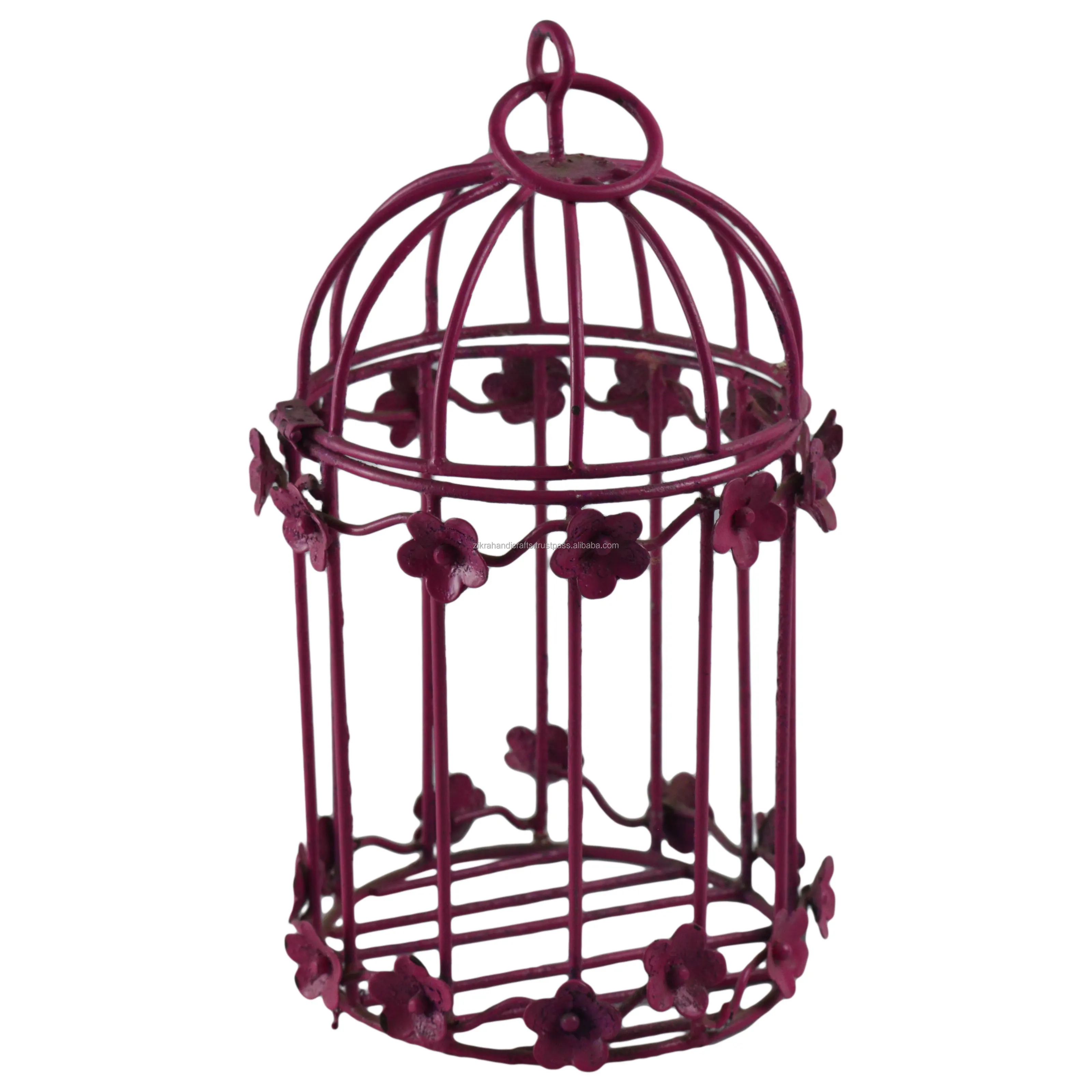 Gabbie per uccelli a tema colorato Design moderno e decorazioni di finitura verniciate gabbia appesa in metallo decorazioni per la casa Design da giardino