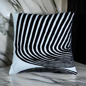 Özelleştirilebilir 3D parça desen pamuk ev iç otel ve bahçe dekor için yastık kılıfları saf Polyester