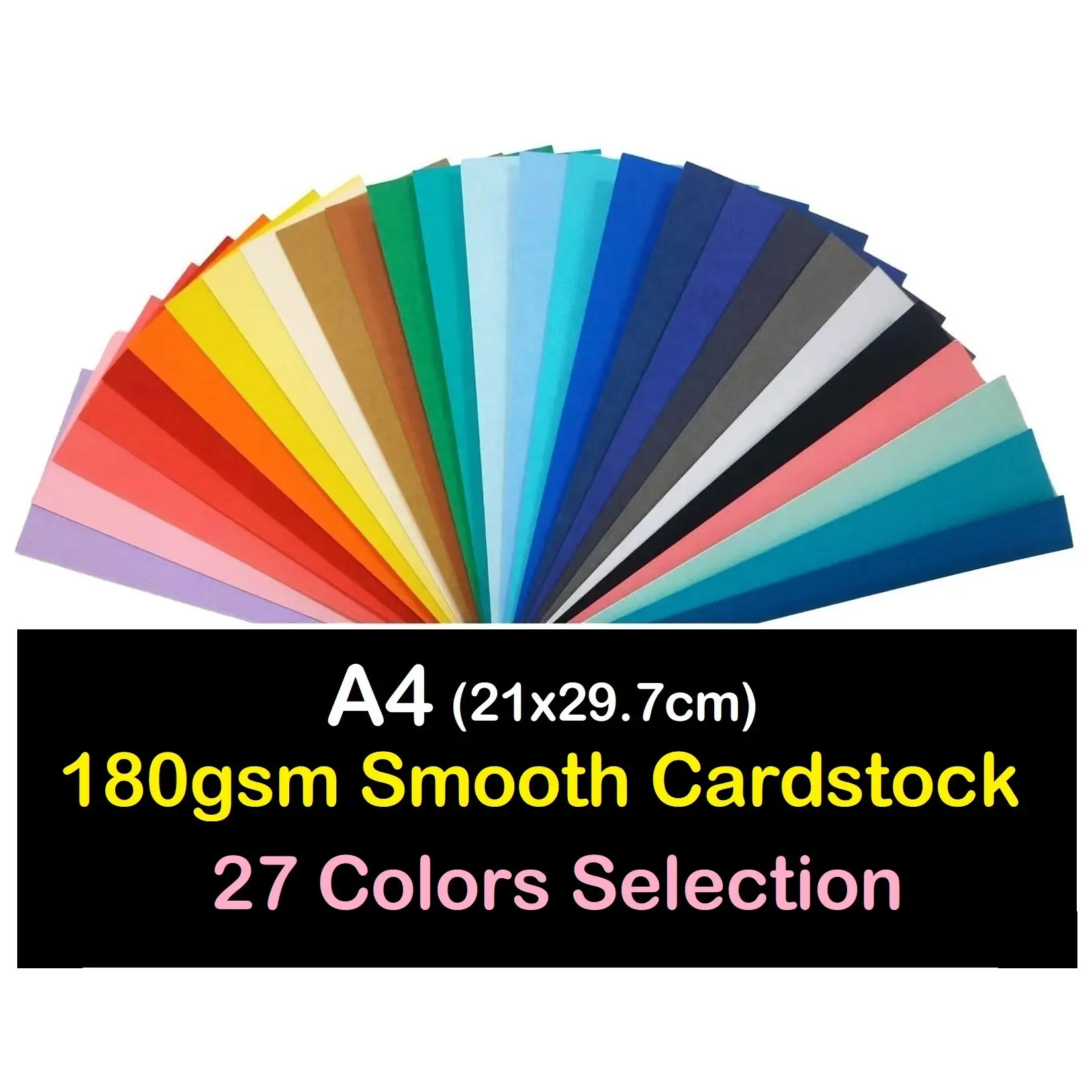 Cartulina Lisa 180gsm 27 colores A4 PAPEL DE Color álbum de recortes decorativo para Proyecto de manualidades DIY PK25