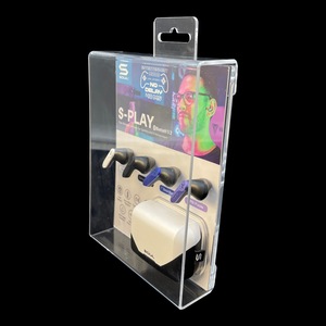 2025 Caixa de embalagem acrílica transparente para AirPods e acessórios eletrônicos: estojo elegante e protetor para armazenamento Earbud
