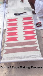 Best Quality Handwoven Durrie Embroidered Designer Reversible Rag Rug Modern Style Indian Prayer <strong>Mat</strong> Best Collection Traditional - Product Image 3