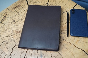 Custom Cover A5 <strong>Notebook</strong> Portfolio Custom Refillable Leather Journal Cover 6x9 Colleague LP5-0038B - Product Image 6