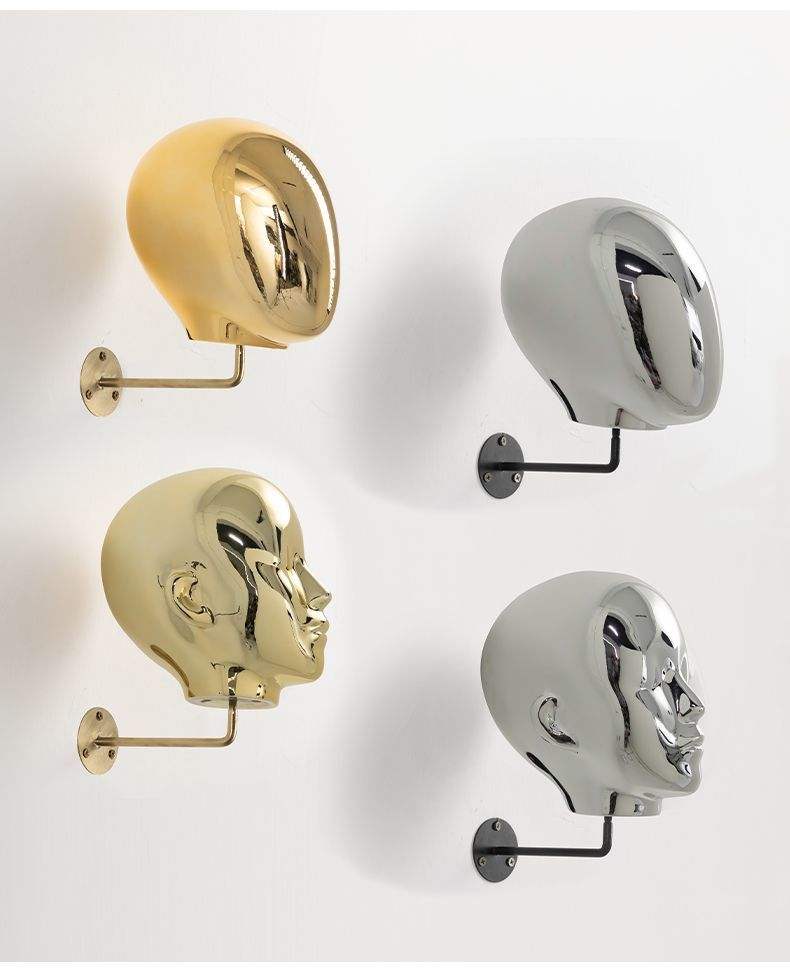 Gold Facial mannequin head