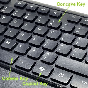 Teclado USB ergonómico Chocolate Keycap Nuevo diseño de perfil bajo con tecla AI para Windows PC Membrana Estilo de operación