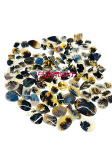 Shazar dendritic shazar หลวมอัญมณี Cabochon สีชมพูคริสตัลหยกสำหรับทำเครื่องประดับทำพลอยรูปร่างผสม - Product Image 2