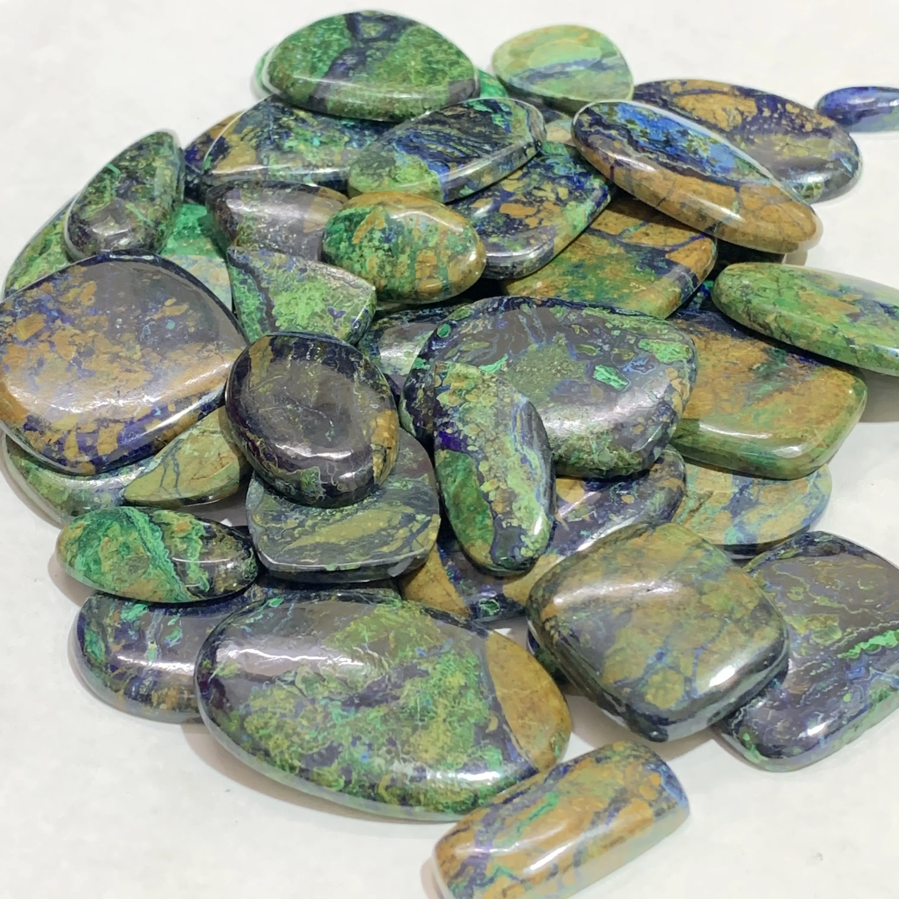 Азуритовый малахит, натуральный драгоценный камень, оптовая продажа, заводская цена, свободный драгоценный камень, азуритовый Малахит