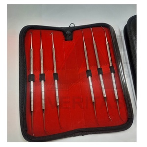 Set 6 Varady instrumen phlebecy, instrumen baja untuk menghilangkan varises dengan kait spatula Frazier tabung hisap baja Manual - Product Image 6