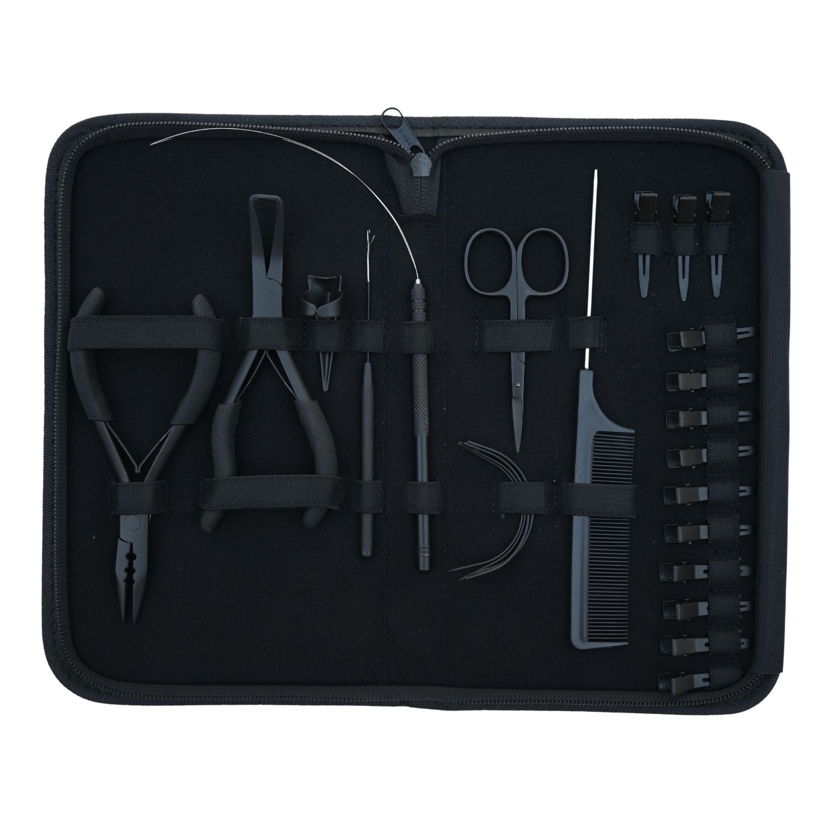 Black 2 Hair Extension Tools Kit