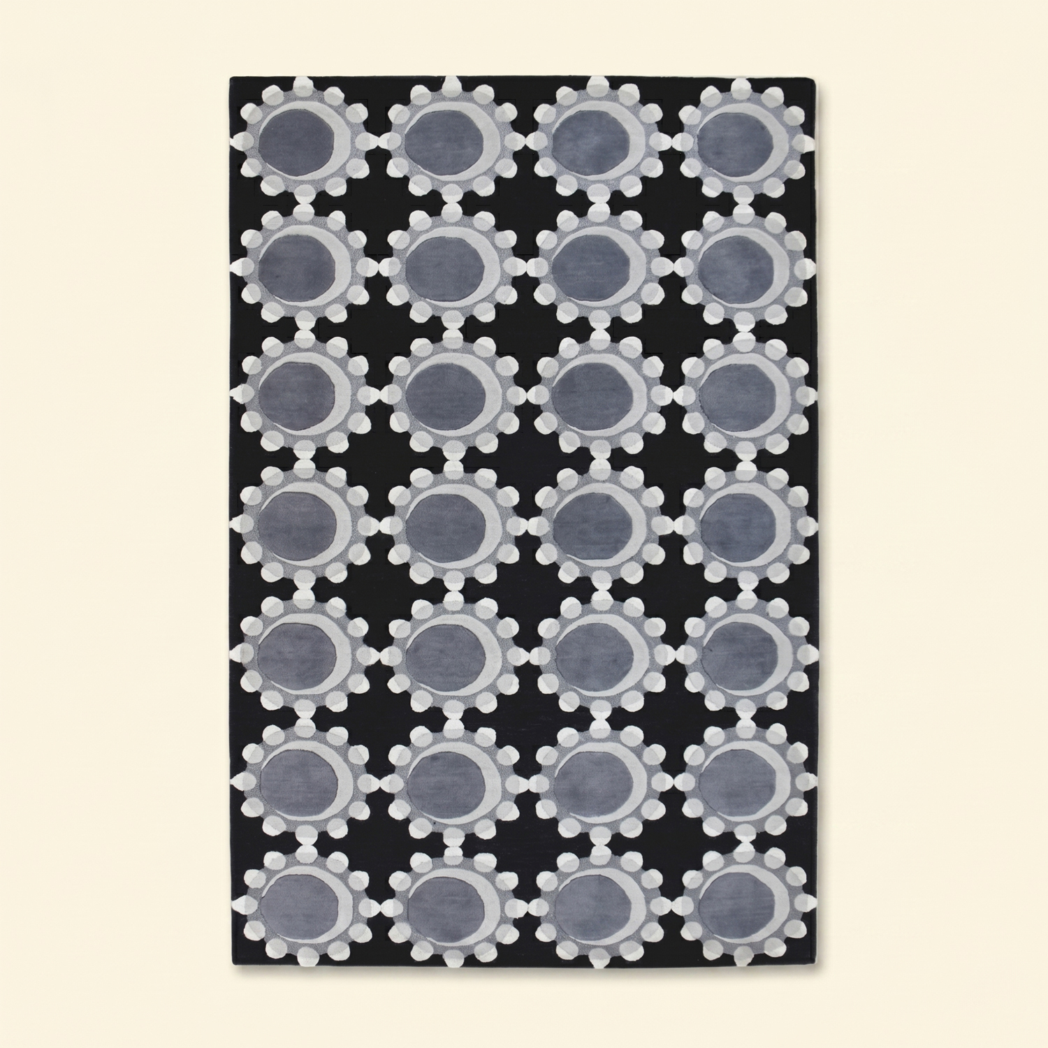 Noir Gris Circulaire