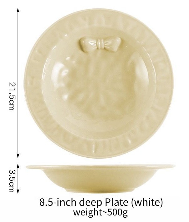 8.5" deep Plate (white)