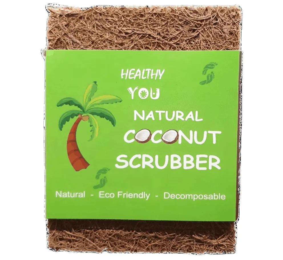 OEM Bulk 100% biodegradable COCONUT KITCHEN CLEANING SCRUB PADS FOR DISH WASH