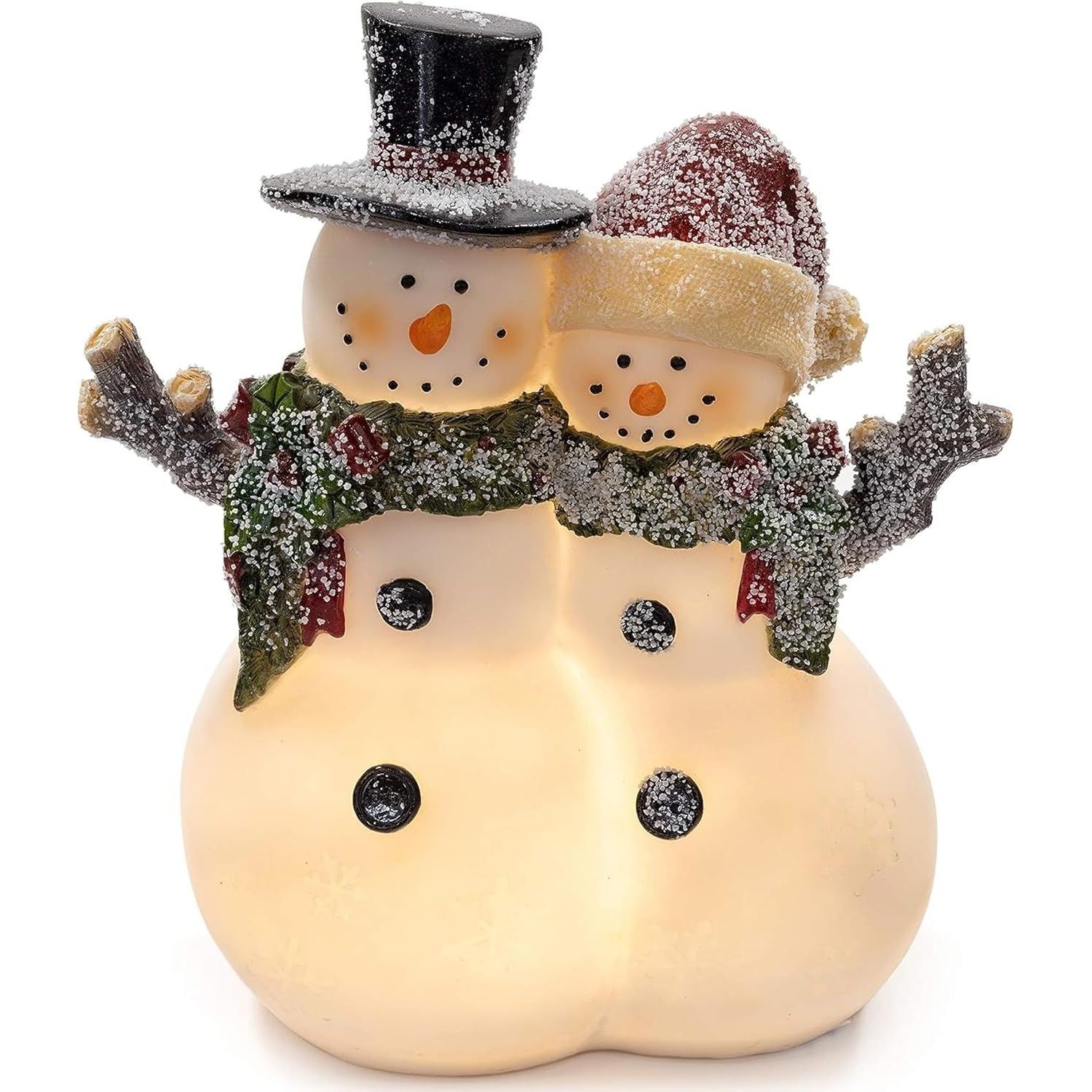 Glowing Snowman Couple Color
