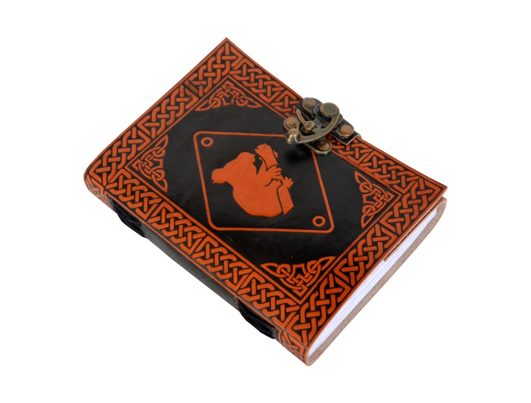 Black with orange
