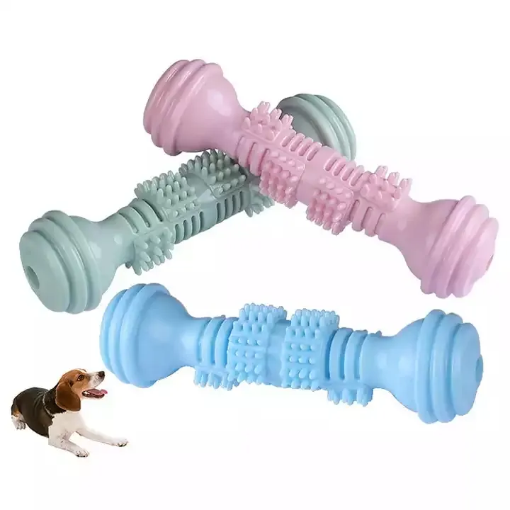 工場卸売ペット噛むおもちゃダンベル犬咬傷おもちゃモラースティックトレーニングインタラクティブ犬歯ブラシおもちゃ