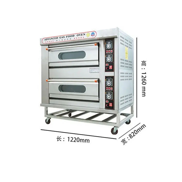 Commerciale 2 piani 4 teglie forno a gas regolatore di temperatura forno elettrico per pizza forno per il pane